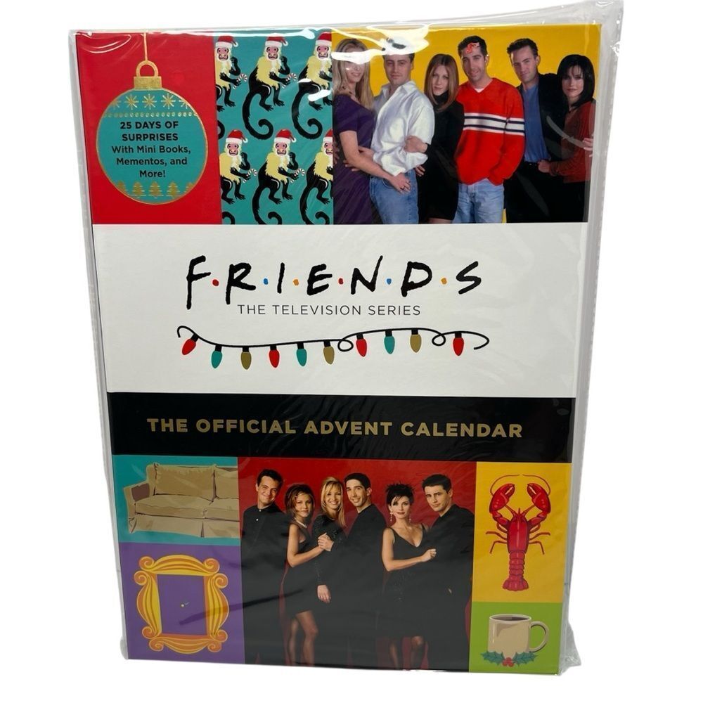 New FRIENDS Advent Holiday Calendar by Insight Editions 12.8"W x 12.9"H x 1.1"D